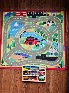 Melissa & Doug Road Play Mat & Train Set